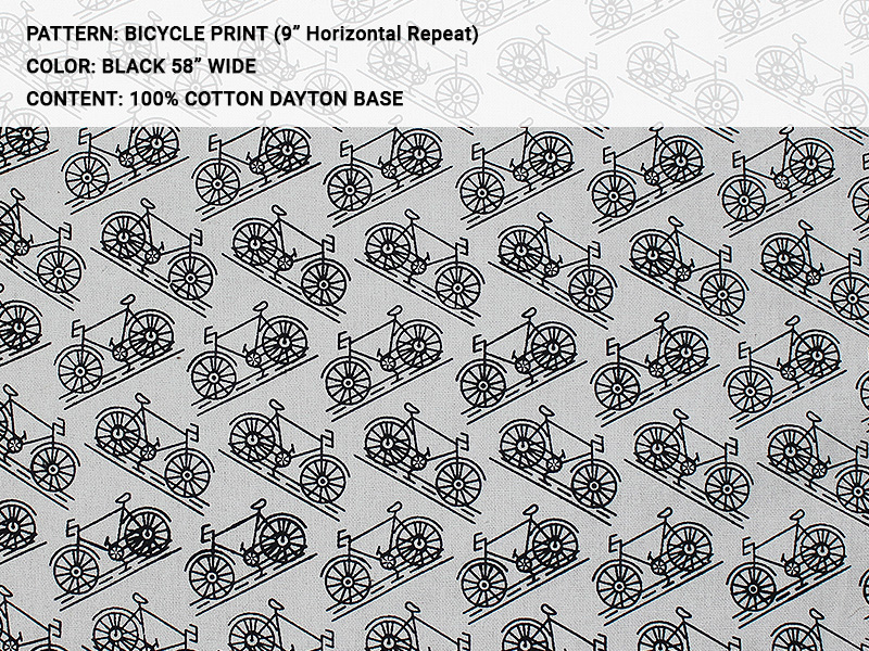 Bicycle_Print fabric collection cover - Catania Silks