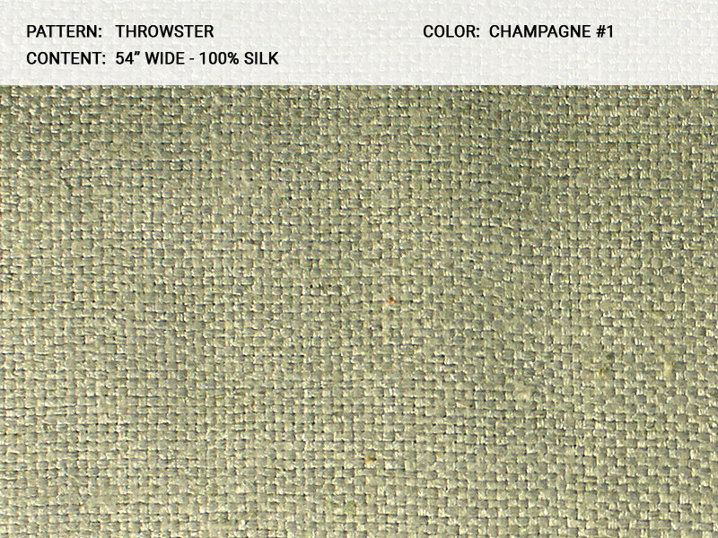 THROWSTER fabric collection cover - Catania Silks