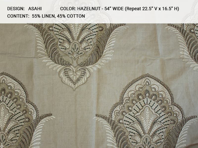 ASAHI fabric in Hazenut - Catania Silks