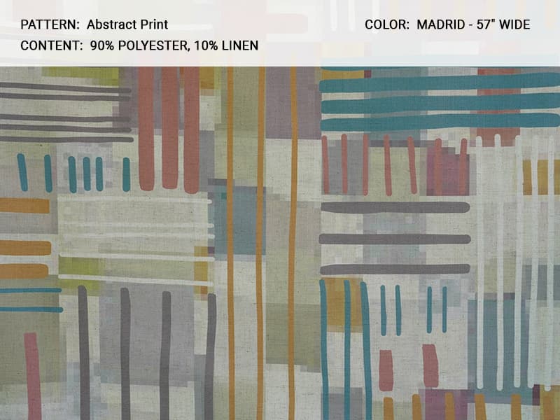 Abstract_Print fabric in Madrid - Catania Silks
