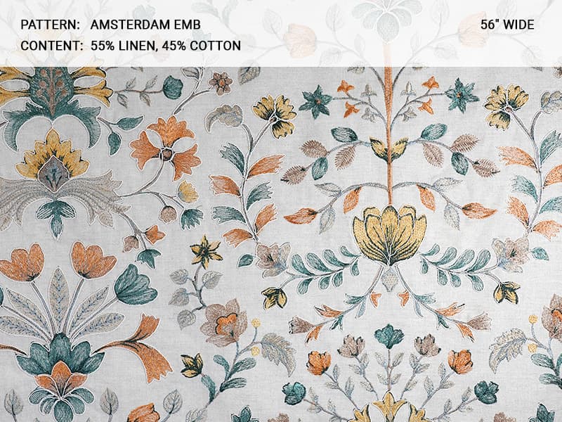 Amsterdam fabric in Emb - Catania Silks