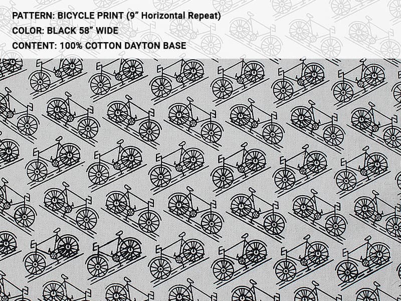 Bicycle_Print fabric in Bycicle Print - Catania Silks