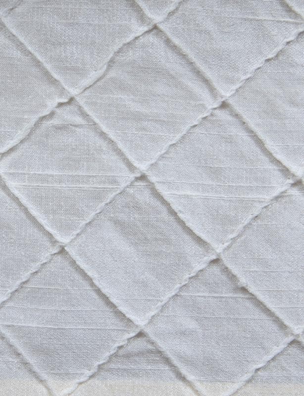 DUP-100_Diamond fabric in White - Catania Silks