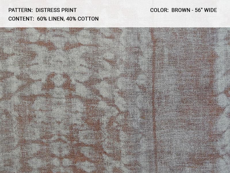 Distress_Print fabric in Brown - Catania Silks