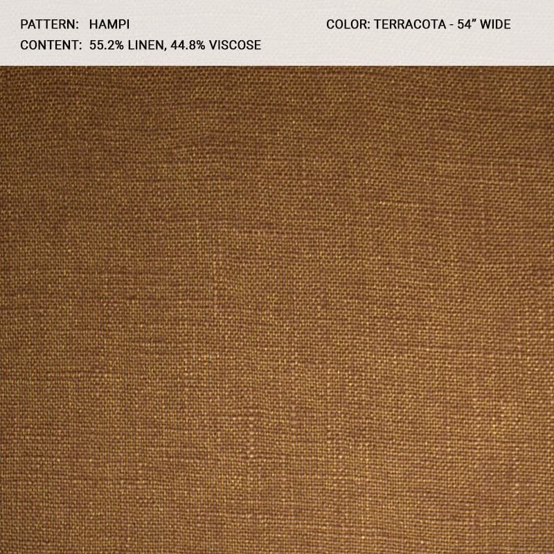 HAMPI fabric in Terracota - Catania Silks