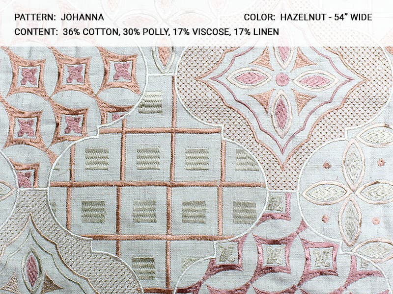 JOHANNA fabric in Hazelnut - Catania Silks