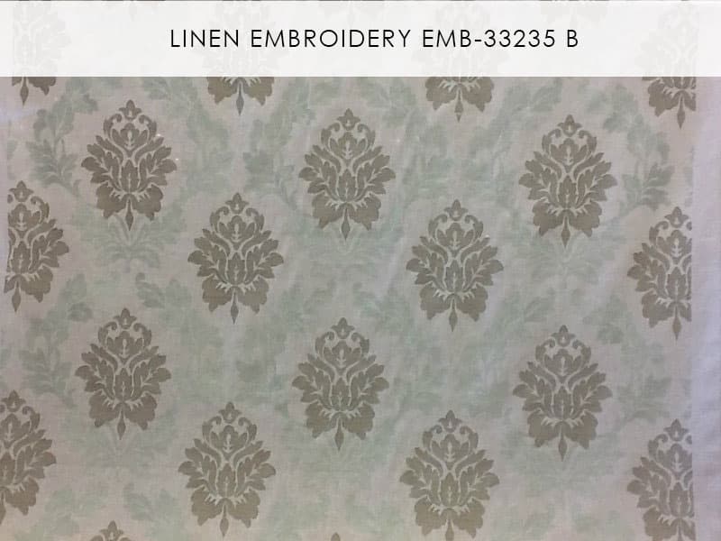LINEN EMBROIDERY fabric in Emb B - Catania Silks