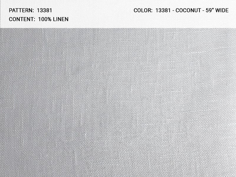 LINEN SHEER fabric in Coconut - Catania Silks