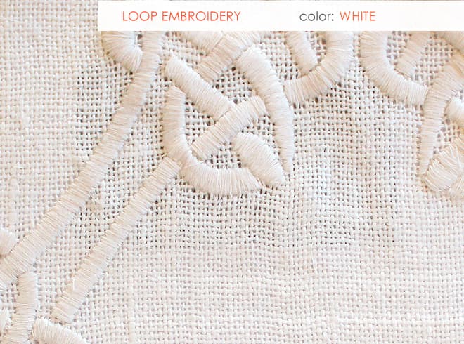 LOOP EMBROIDERY fabric in Emb - Catania Silks