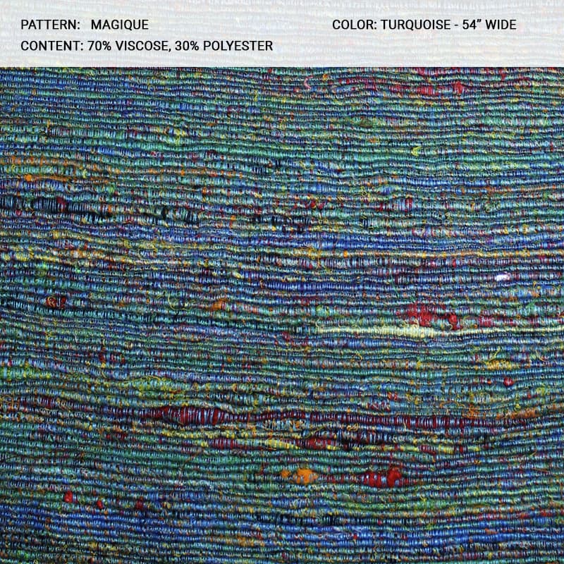 MAGIQUE fabric in Turquoise - Catania Silks