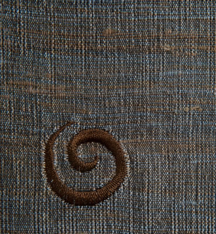 MINI SWIRLS fabric in Silk Mini Swirls Neptune B - Catania Silks