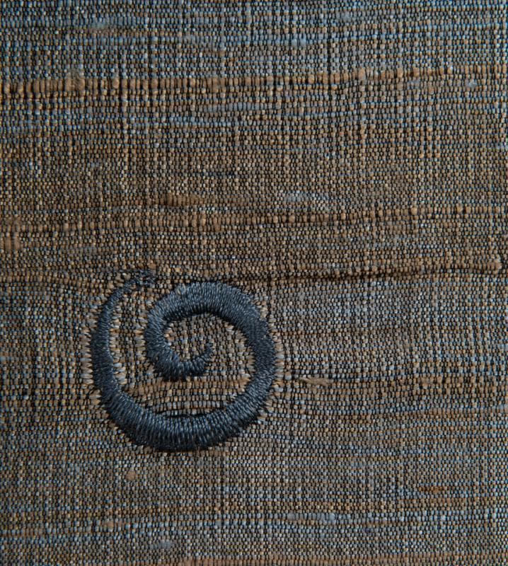 MINI SWIRLS fabric in Silk Mini Swirls Neptune C - Catania Silks