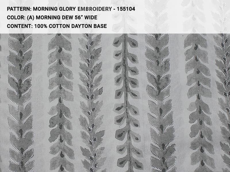 MORNING GLORY EMBROIDERY fabric - Catania Silks