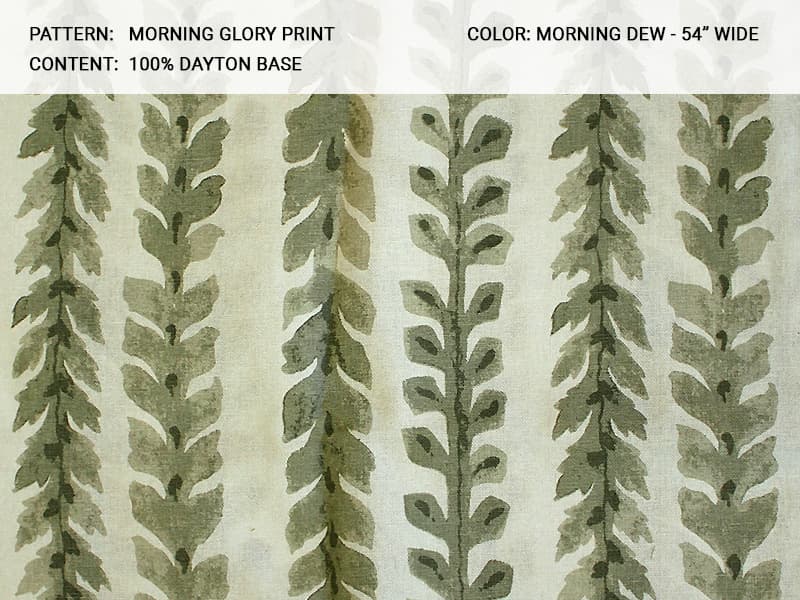 MORNING GLORY PRINTS fabric in Print Morning Dew - Catania Silks