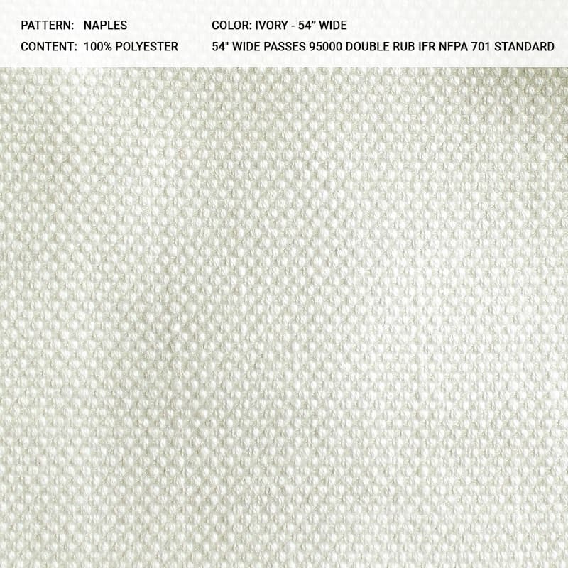 NAPLES fabric in Ivory - Catania Silks