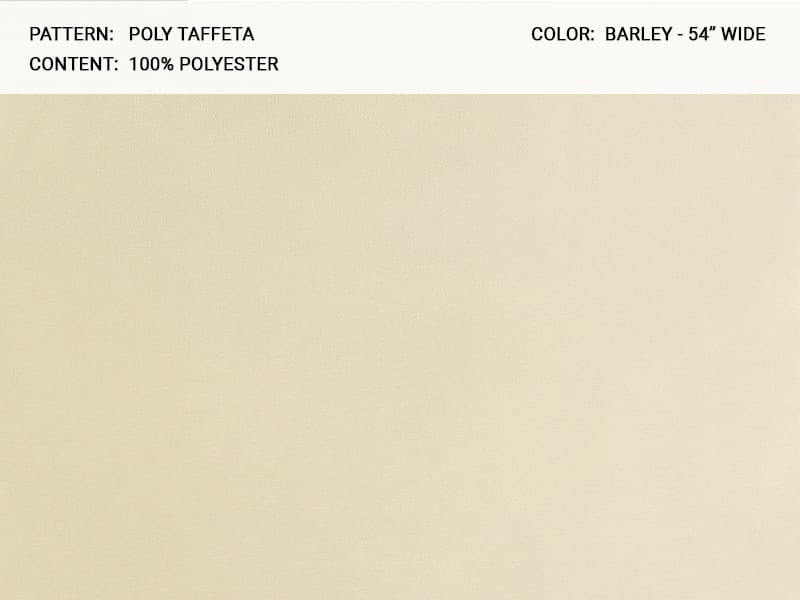 POLY TAFETTA fabric in Taffeta Barley - Catania Silks