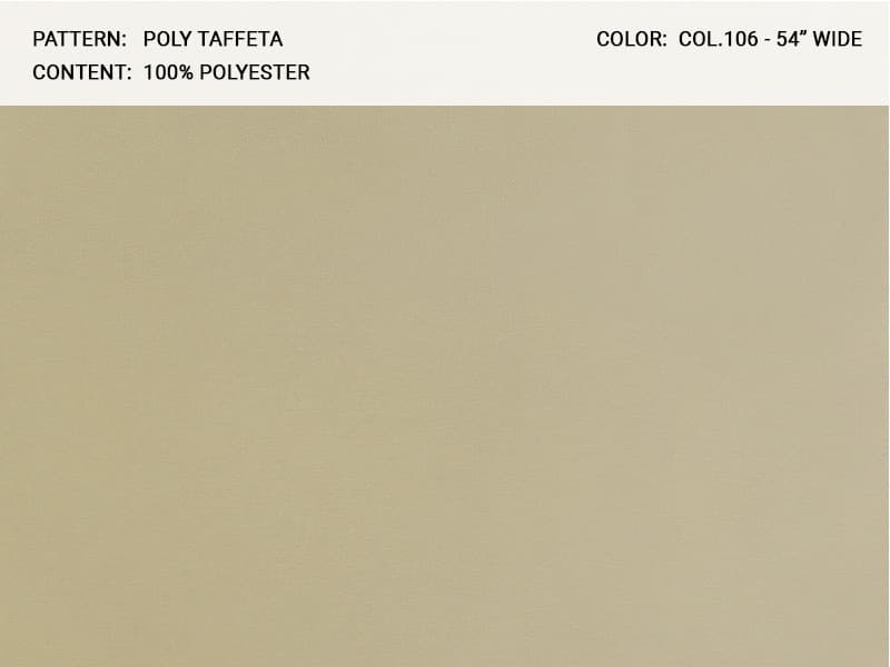 POLY TAFETTA fabric in Taffeta Col - Catania Silks
