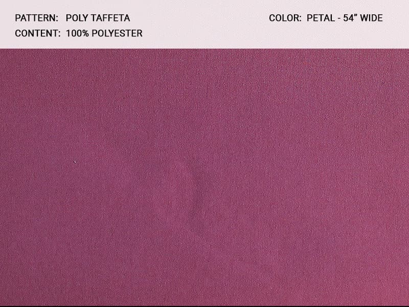 POLY TAFETTA fabric in Taffeta Petal - Catania Silks