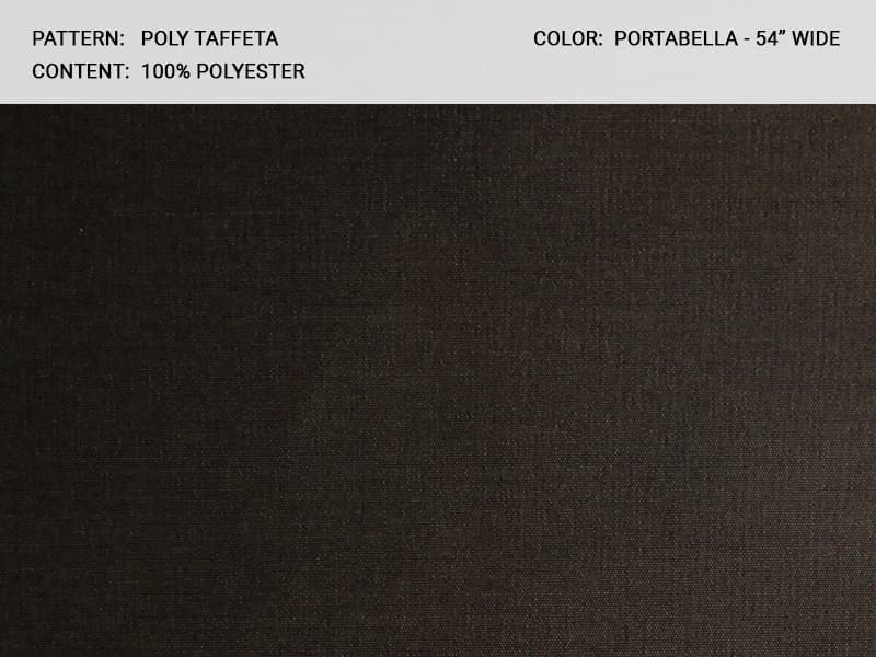 POLY TAFETTA fabric in Taffeta Portabella - Catania Silks