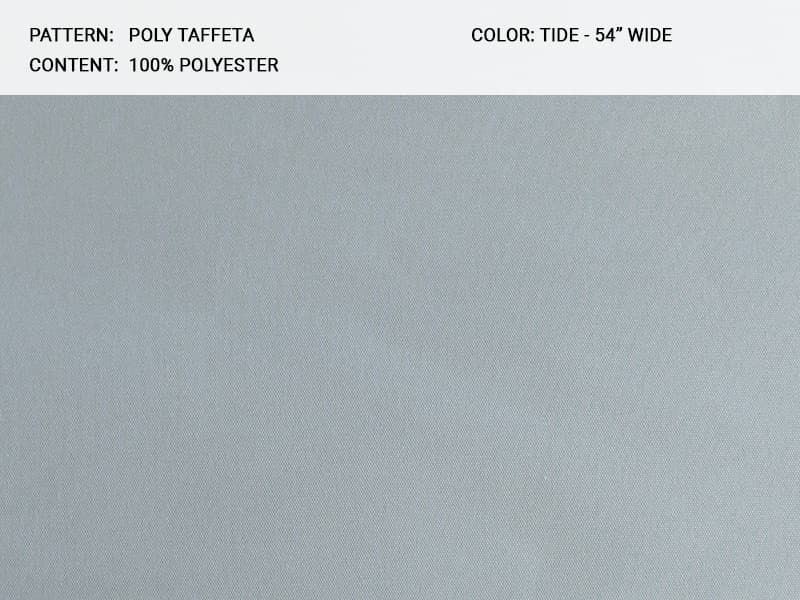 POLY TAFETTA fabric in Taffeta Tide - Catania Silks