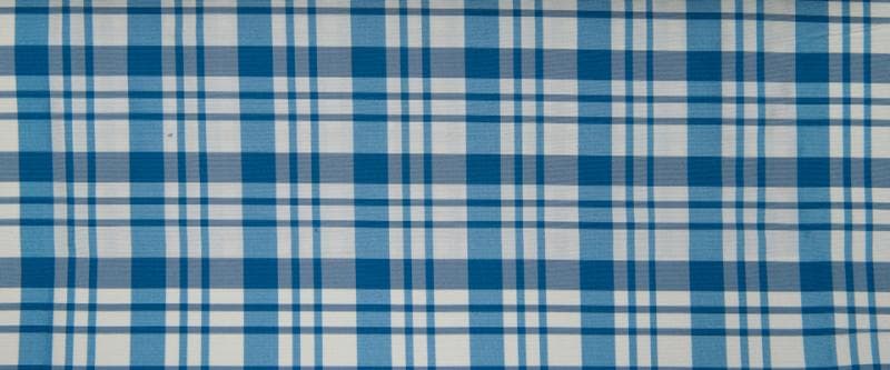 TAF 130 PLAID fabric in Venetian Collection French Blue Taf Plaid - Catania Silks