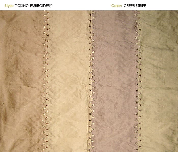 TICKING EMBROIDERY fabric in Emb - Catania Silks