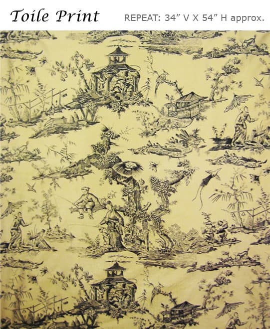 TOIL PRINT fabric in Toileprint - Catania Silks