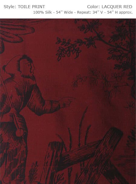 TOIL PRINT fabric in Toileprint - Catania Silks