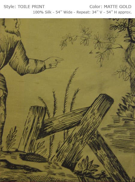 TOIL PRINT fabric in Toileprint - Catania Silks