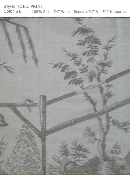 TOIL PRINT fabric in Toileprint - Catania Silks