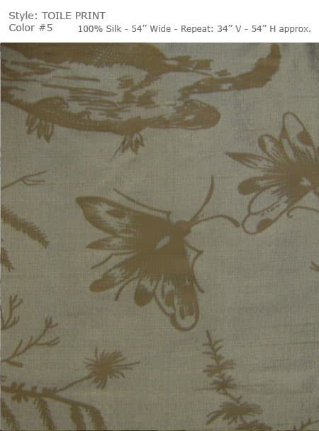 TOIL PRINT fabric in Toileprint - Catania Silks