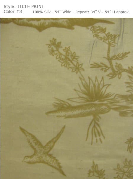 TOIL PRINT fabric in Toileprint - Catania Silks