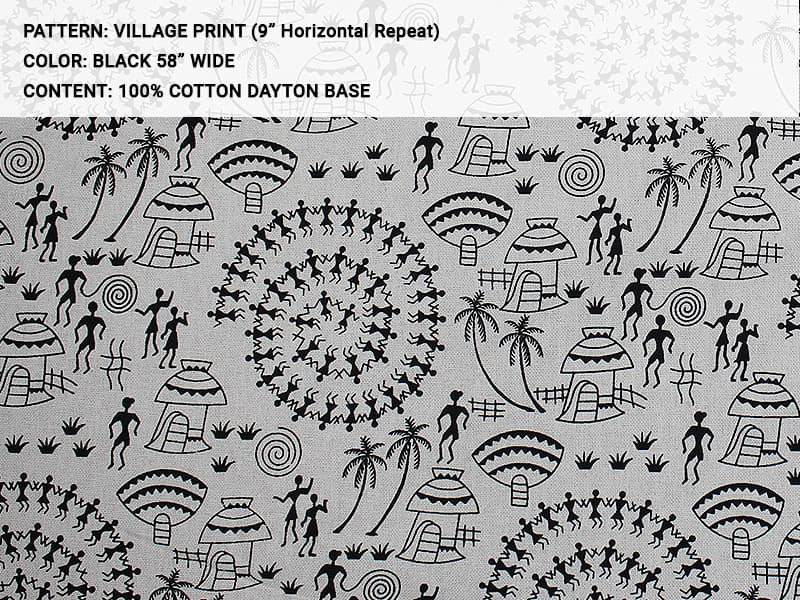 VILLAGE PRINT fabric - Catania Silks