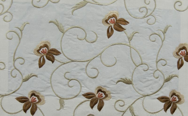 VINE & ROSES fabric in And Roses Cream - Catania Silks