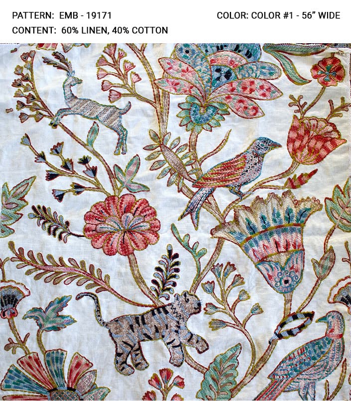 emb 19171 fabric in Emb Color - Catania Silks