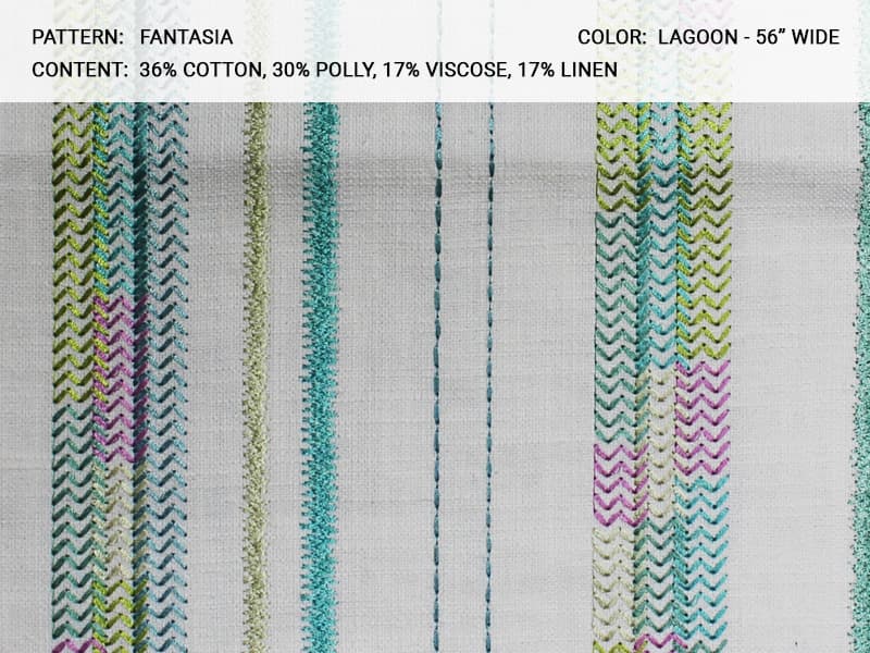 fantasia fabric in Lagoon - Catania Silks