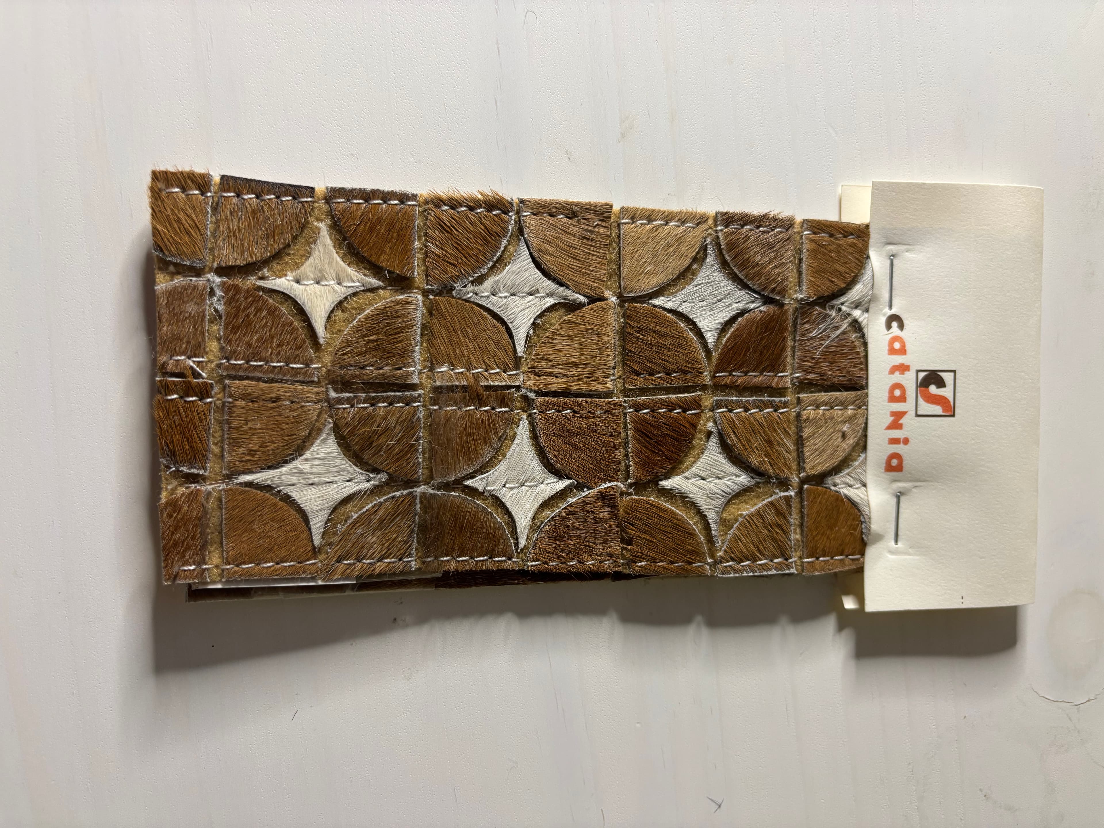 Leather Trims fabric in Img - Catania Silks